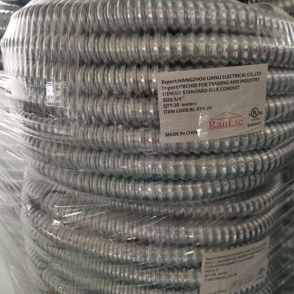 Cheap Hot Dip Coil Flexible Conduit Fittings UL Listed For Cable Management System for sale