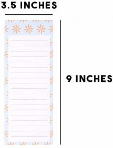 China 3.5 X 9 Inches Personalized Stationery Notepad , Magnetic Notepads For Fridge on sale