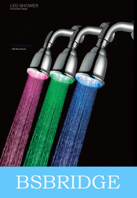 China BSBRIDGE Hydropower LED shower head ,color changing with temperature on sale