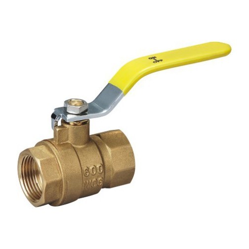 China PN16 1-1/2 600WOG Water Brass Ball Valve Threaded PTFE Seats on sale