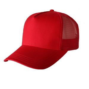 Best Beautiful Red Blank Mesh Trucker Cap , Premium Design Mens 5 Panel Caps wholesale