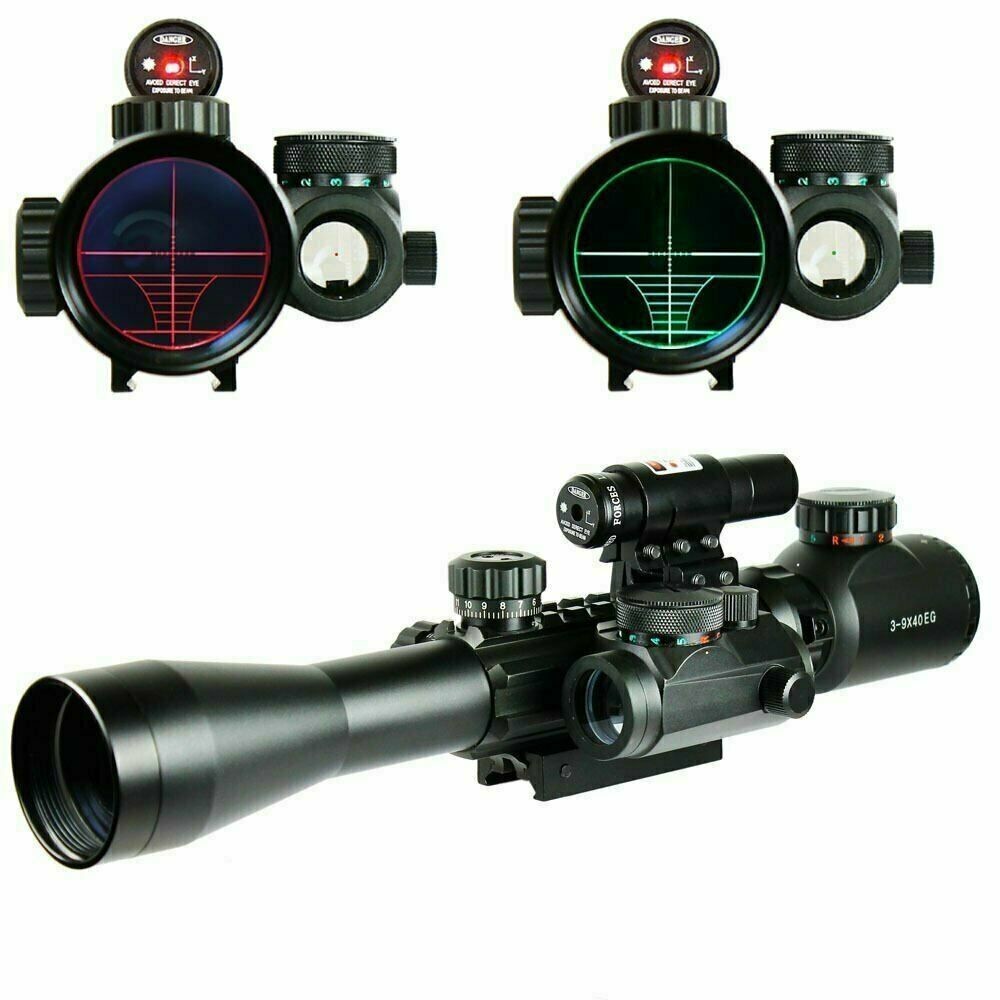 China Illuminated Rifle C3-9x40 Tactical Holographic Sight With Red Laser Holographic Point Sight on sale