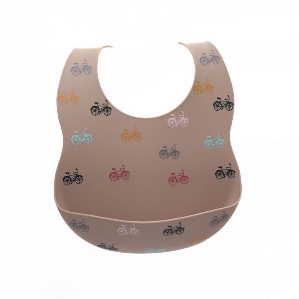 Cheap Baby Eating Wearable Soft  FDA BPA Free Baby Bib Food Catcher for sale