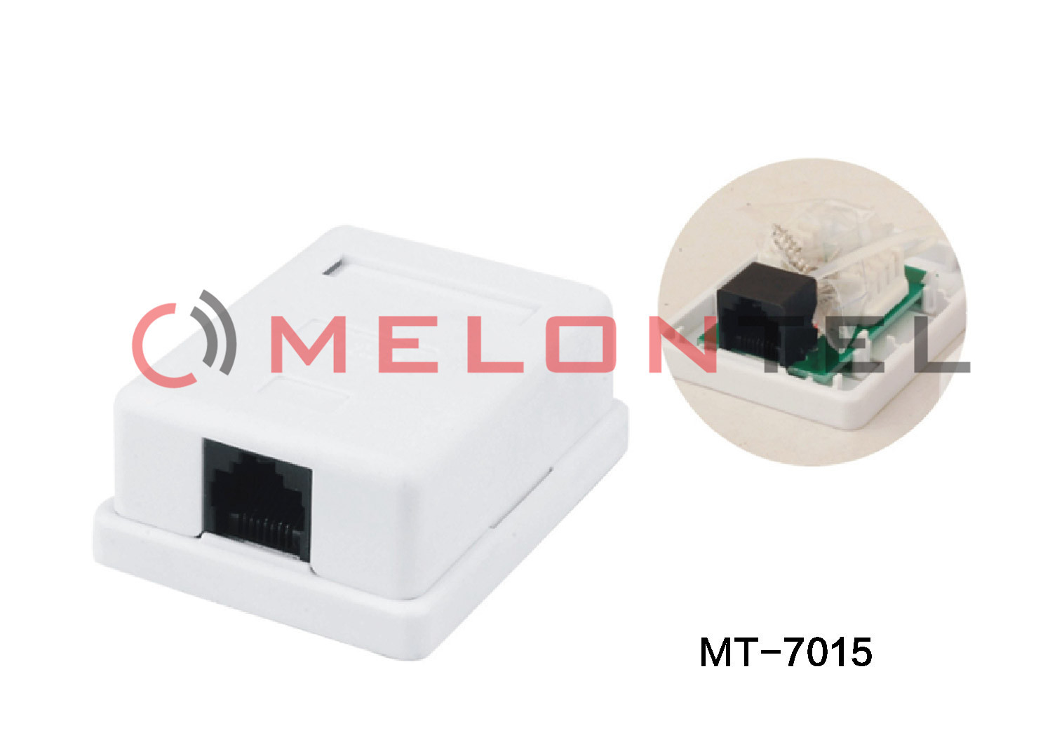 Best ABS Material Single Port Surface Mount Outlets RJ45 Box White Surface Box With PCB wholesale