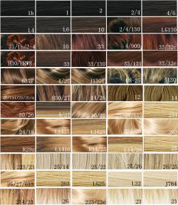 China Synthetic Blonde Hair Color Chart / Hair Dye Color Chart Customer on sale