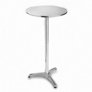China Aluminum Bistro Table with Height Adjustable in Two Grades, Available in 2cm Top Thickness on sale