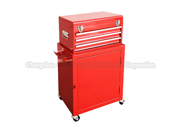China 18 Inch Red Rolling Storage Garage Tool Box Cabinets Systems With Bottom Door on sale