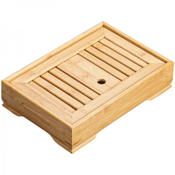 Cheap Reservoir Type Chinese Bamboo Gongfu Tea Tray 11''*7''* 2.5'' for sale