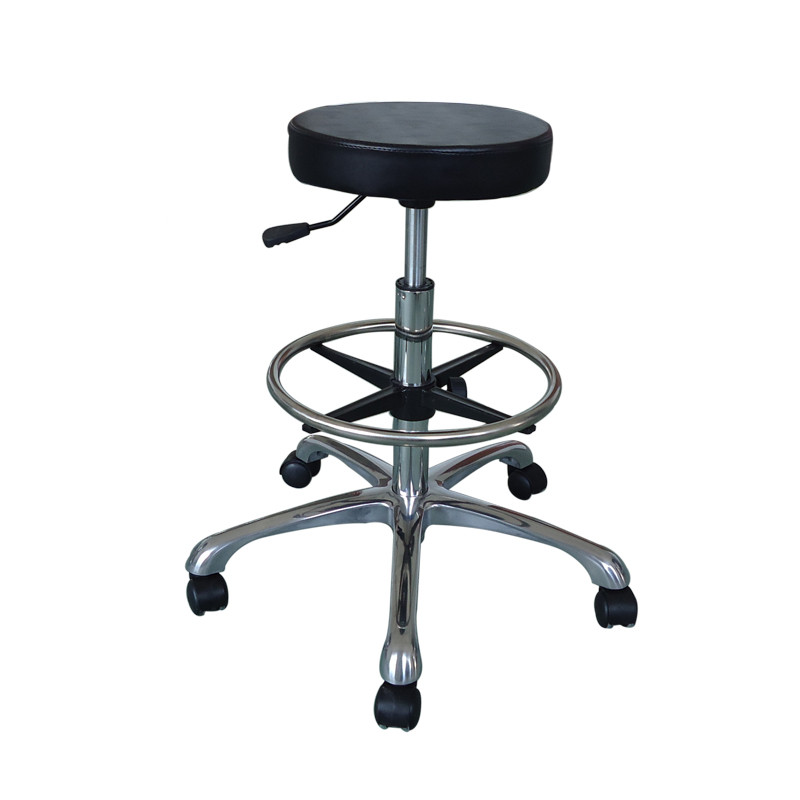 Best Leather Anti-static High Round stool with gas bar wholesale