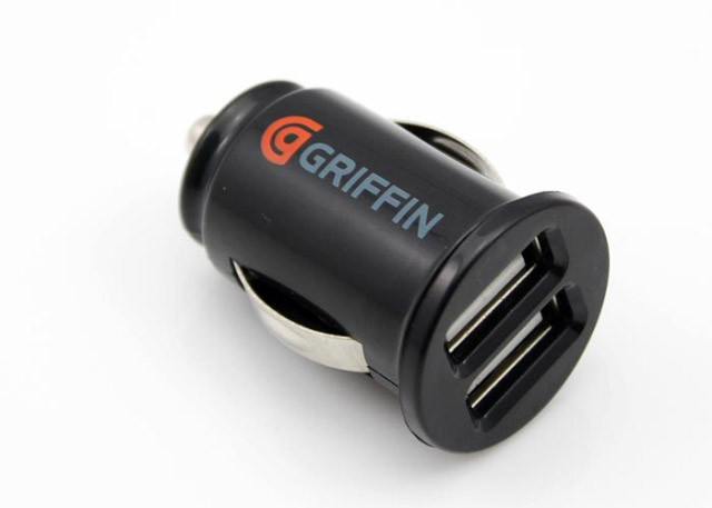 ABS Plastic Cell Phone Accesories Griffin Dual USB Car Charger For Mobile Phone