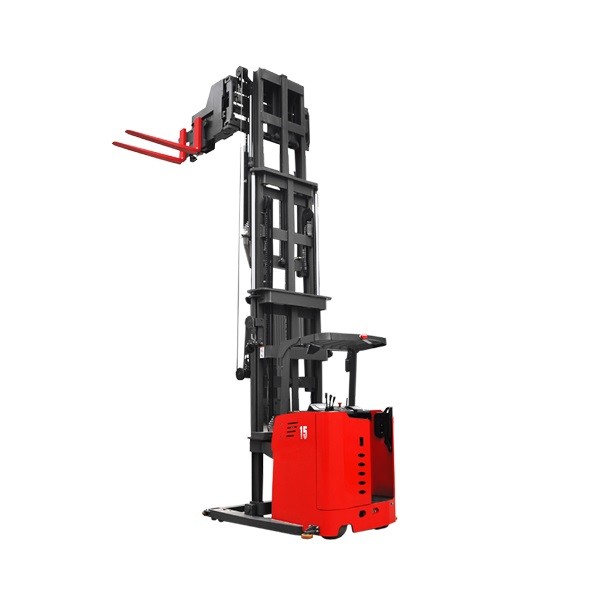China 3-way very narrow aisle forkliftstacker reach truck swing forklift on sale