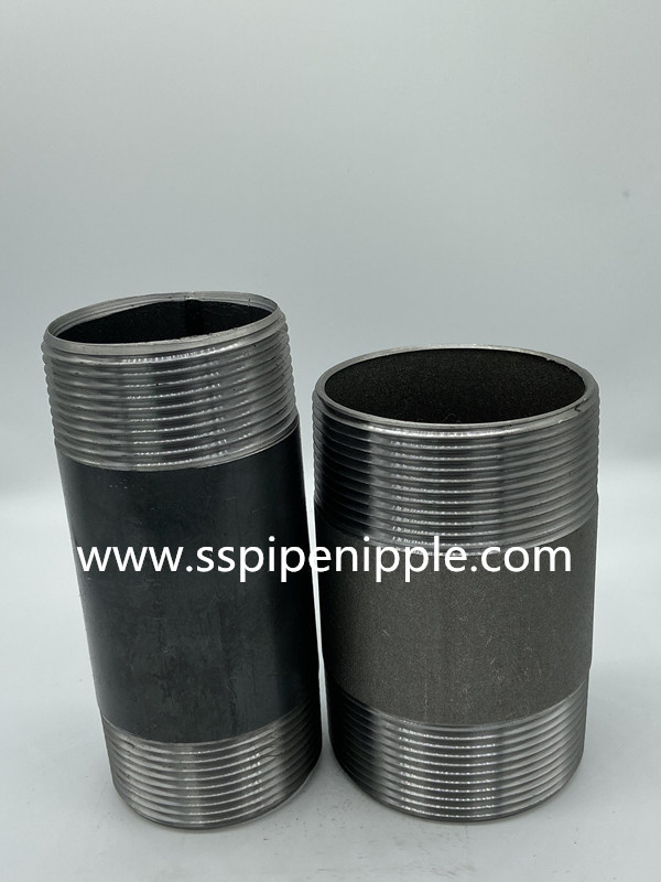 China Male Female Carbon Steel Pipe Fitting  1X150MM Threaded Pipe Nipples on sale
