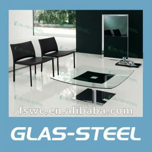 China Mordern Square Craft Glass Coffee Table on sale