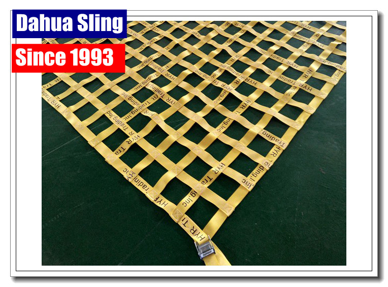China Yellow Cargo Carrier Net , Cargo Lifting Nets For Construction Safety Protection on sale