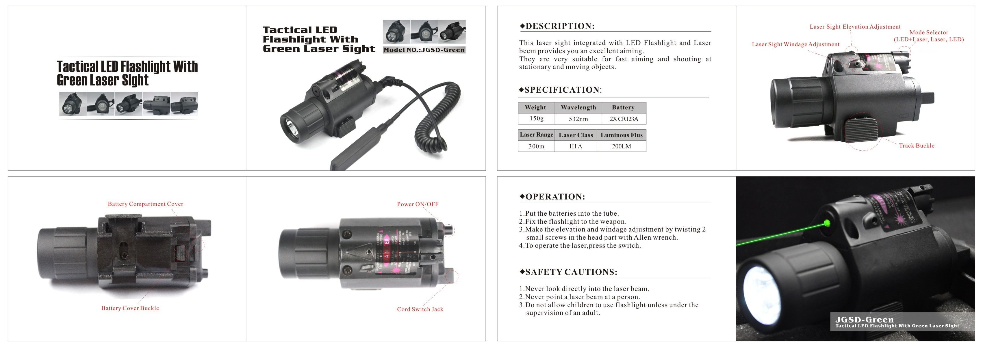 Cheap optics,laser sight,flashlight with mount,Primoptics LED Tactical Flashlight with Quick Release QD Mount Pistol Gun Acces for sale