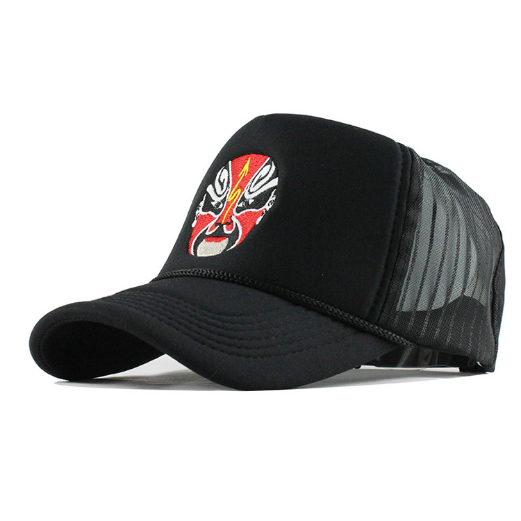Best 2D Embroidered 5 Panel Trucker Cap With Plastic Buckle Back Closure Lightweight wholesale
