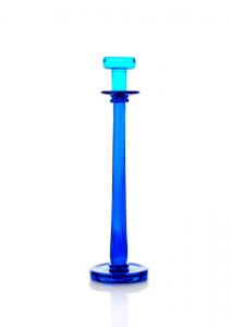 Best Blue D100mm H410mm * T100mm Blown Glass Candle Holders for Home Decoration wholesale