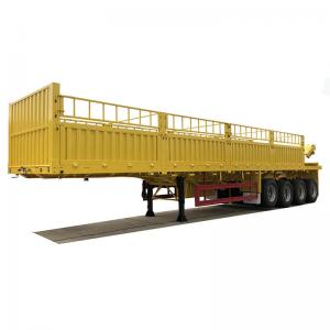 China 40ft 3 Axle Flatbed Semi Trailers KTL Painting Container Trailer Truck Fence Cargo on sale