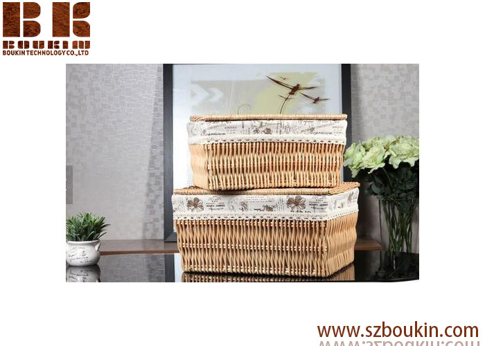 Cheap Popular eco-friendly square PVC woven storage basket for flower gift, baby gift for sale