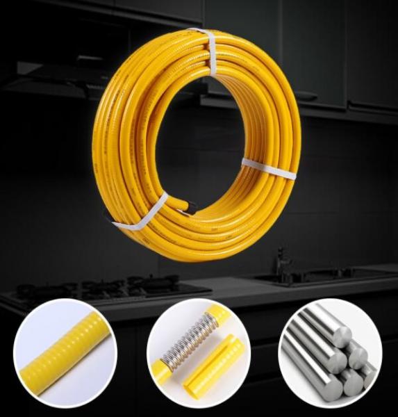 Cheap DN13 Gas Flexible Hose , Germany Standard Stainless Steel Flex Gas Line Anti Explosion for sale