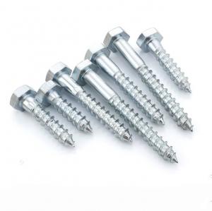 China DIN571 Wood Screw Wooden Screw Zinc Plated Carbon Steel Hex Head M6 M8 M10 M12 Bulk Packing on sale