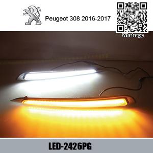 China Peugeot 308 DRL LED Daytime driving turn signal Lights lamps aftermarket on sale