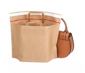 China Biodegradable Kraft Paper Handbag CMYK Kraft Paper Tote Bag ISO on sale