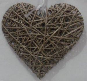 China Grey christmas Willow Decoration heart on sale