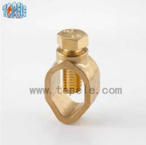 Best Brass Earth Rod Clamp Electrical Wire Clip For Grounding Connector Use wholesale