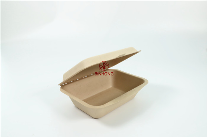 China Sugarcane Desechables Fast Food Packaging Box Biodegradable Compostable on sale