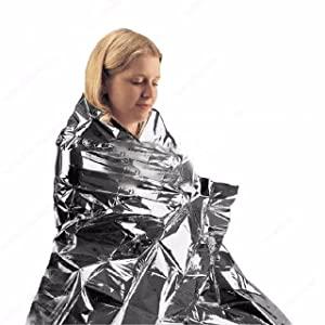 Leberna Emergency Foil Mylar Thermal Blankets 59 inches x 87 inches (Pack of 10)