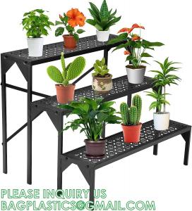 China Metal Plant Stand Garden Display Shelf Flower Pot Holder Storage Organizer Rack Indoor Home Outdoor Patio Balcony on sale