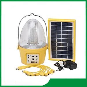 China Plastic led solar lantern with solar panel, mobile phone charger, FM radio function on sale