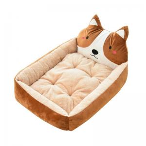 China Warm Rebound PP Cotton Pet Cushion Bed Large Small Cartoon Cat Dog Nest Bed on sale