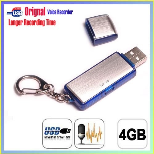 China 4GB USB Keychain Digital Voice Recorder, Hidden Recording, Long Time Recording on sale