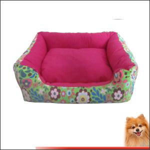 China Washable Dog Beds Canvas fabric dog beds with flower printed China manufacturer on sale