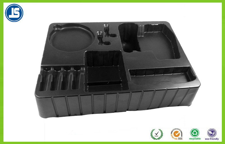 2.0mm Black Blister Packaging Tray Compartment For Electronic Packaging