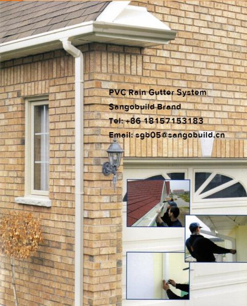 White/Black/Brown PVC Gutters And Accessories System Malaysia Large Size Gutters Price Rainwater Collector System