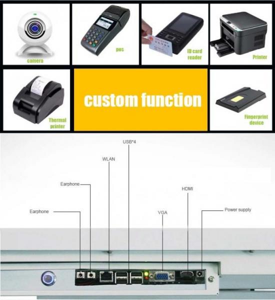 16.2M TFT LED 22'' Self Service Information Kiosk 300CD/M2