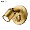 Buy cheap plating brass bedside led wall light 3W headboard led reading wall light led from wholesalers