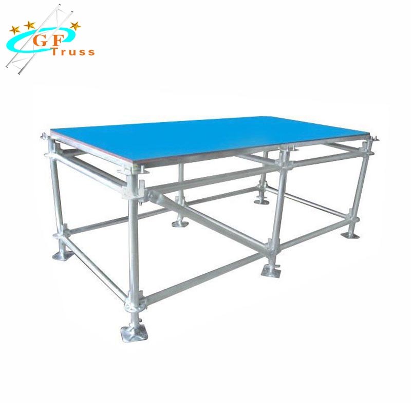China Folding Iron Layer 750kgs/m2 18mm Portable Stage Platform on sale
