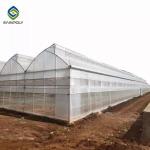 China Gutter Height 2-6m Gothic Arch Greenhouse , Shade Net Greenhouse For Ecological Restaurant on sale