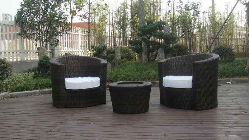 China 3pcs garden wicker rattan furniture on sale