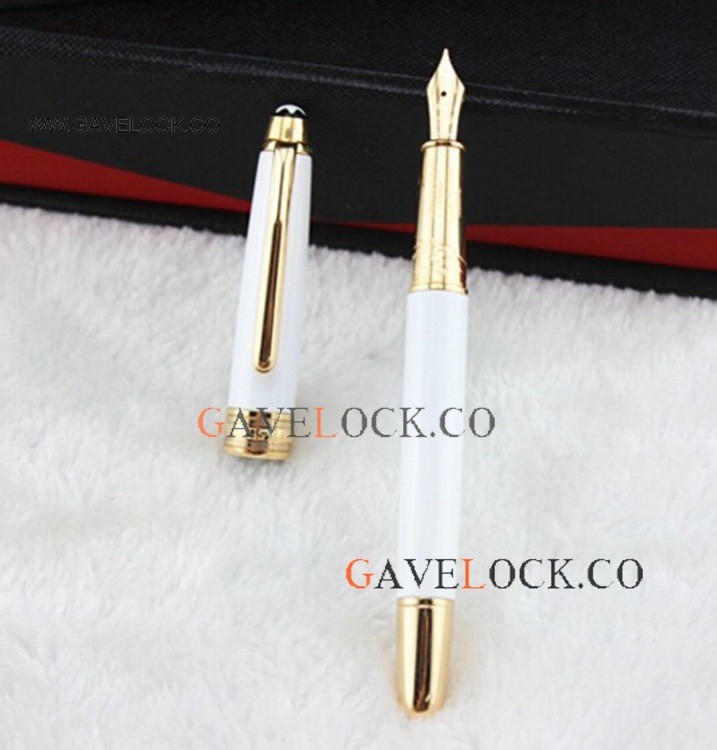 China 2019 New Style Mont Blanc Meisterstuck White & Gold Fountain Pen - Buy Wholesale Copy Mont blanc Pens on sale