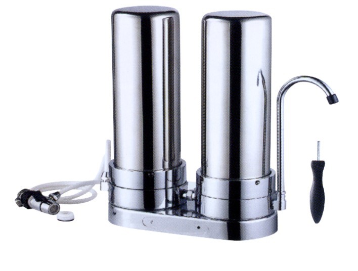 Best 2 Stage Filtration Stainless Steel Water Purifier , Stainless Steel Whole House Water Filter For Home wholesale