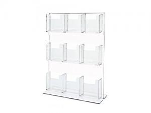 Best 9 Pocket Vertical Acrylic Clear Board Freestanding With Sign Holder wholesale