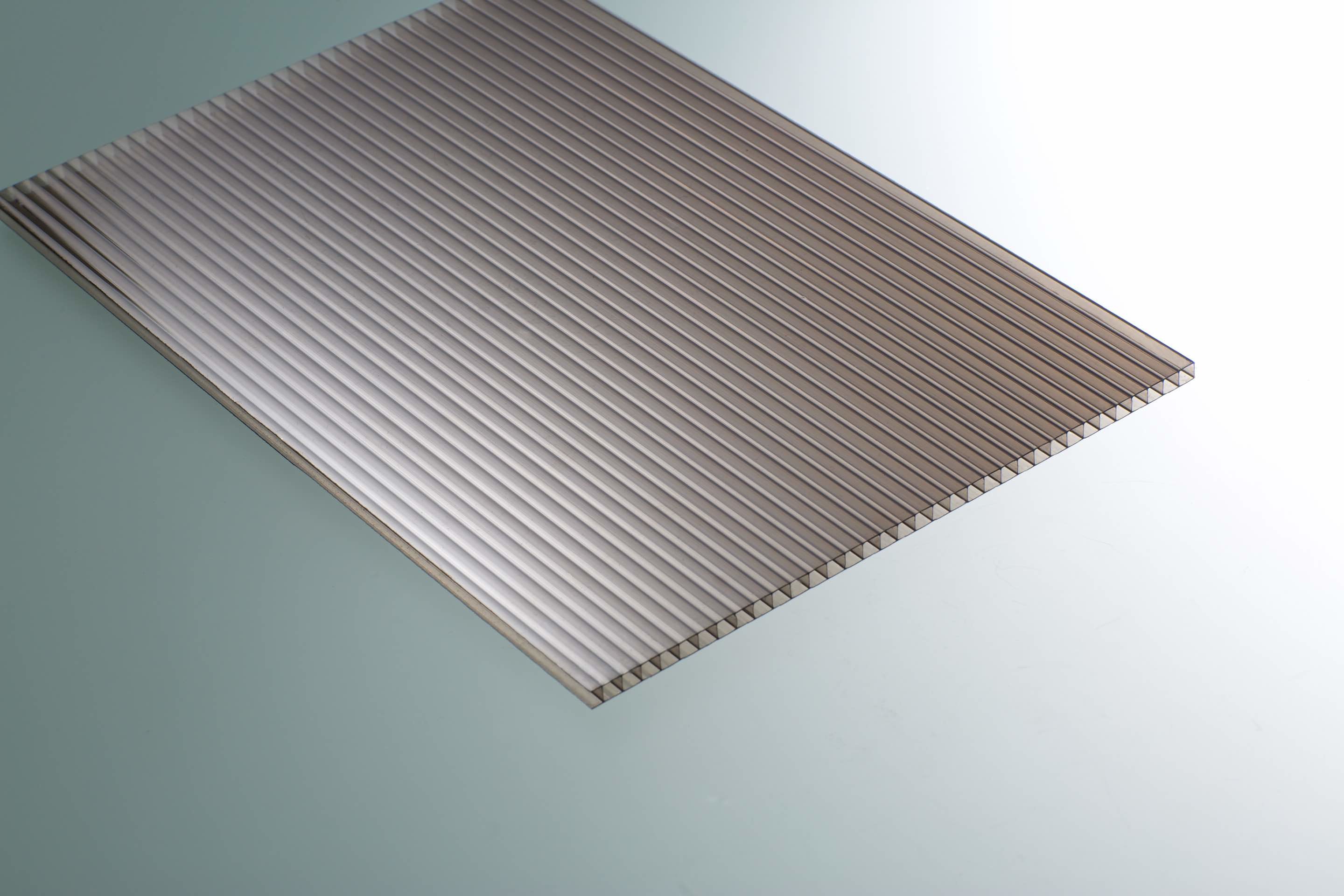 China Brown Twin Wall Polycarbonate Sheet For Conservatory Roof Sound Insulation on sale