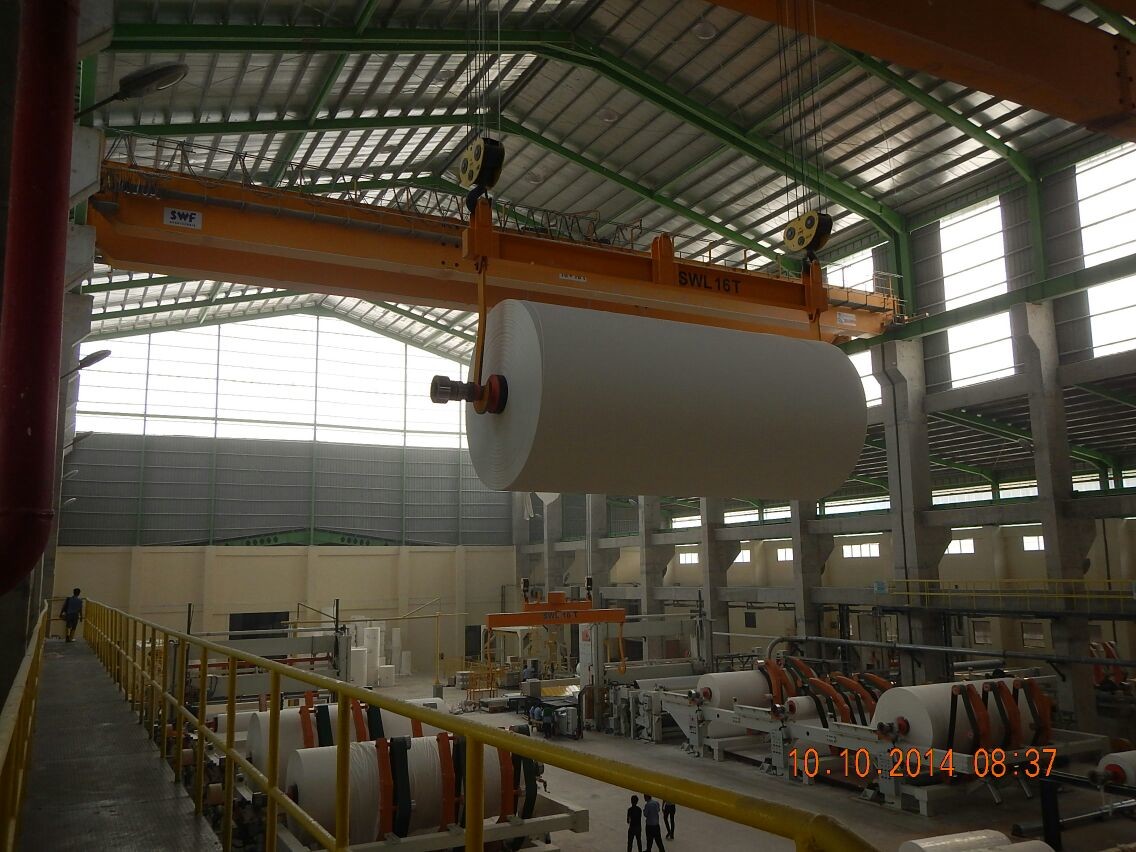 China 10 Ton 20m Heavy Duty Single EOT Crane For Paper Mill Workshop on sale