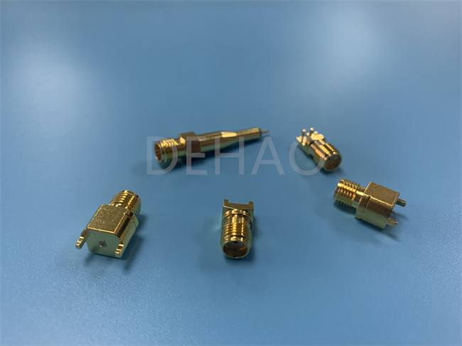China SMA 2.92 RF Coaxial Connector Gold Plated Custom PTFE Parts PTFE Insulator on sale