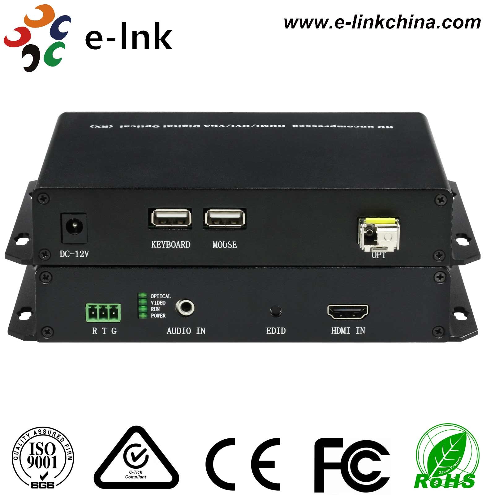 China 1.3b Hdmi Fiber Optic Cable Extender HDCP 1080P Video External Audio 300MHz Pixel Band Width on sale